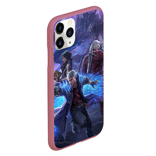 Чехол iPhone 11 Pro матовый DEVIL MAY CRY / 3D-Малиновый – фото 2