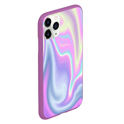 Чехол iPhone 11 Pro матовый Vaporwave / 3D-Фиолетовый – фото 2