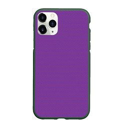 Чехол iPhone 11 Pro матовый Фиолетовая волна, цвет: 3D-темно-зеленый