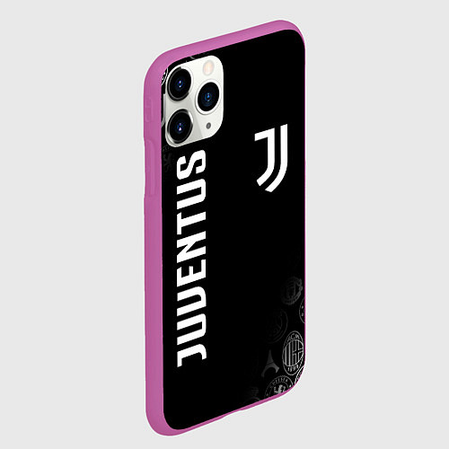 Чехол iPhone 11 Pro матовый JUVENTUS / 3D-Фиолетовый – фото 2