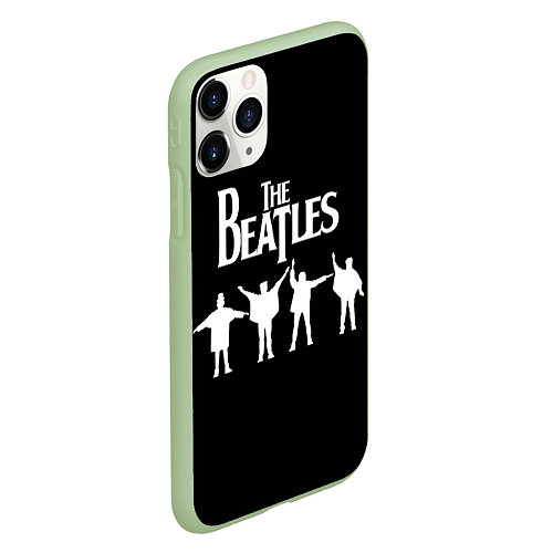 Чехол iPhone 11 Pro матовый Beatles / 3D-Салатовый – фото 2