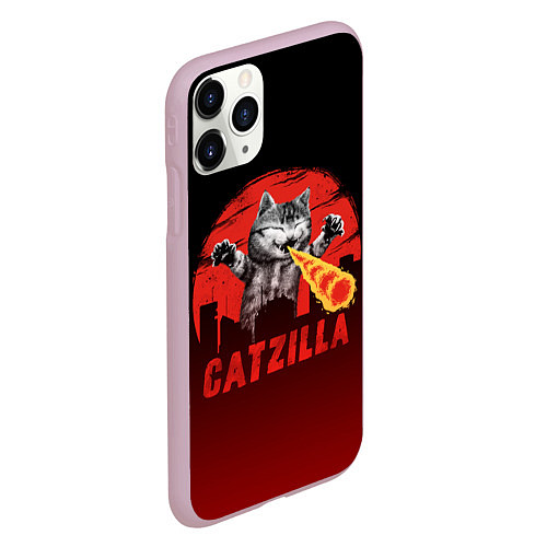 Чехол iPhone 11 Pro матовый CATZILLA / 3D-Розовый – фото 2