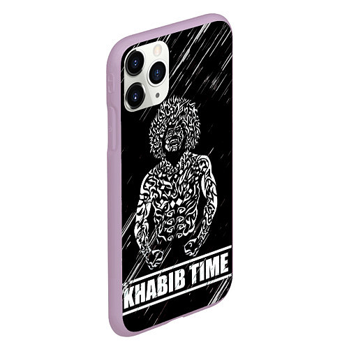 Чехол iPhone 11 Pro матовый KHABIB / 3D-Сиреневый – фото 2