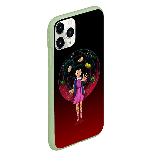 Чехол iPhone 11 Pro матовый STRANGER THINGS / 3D-Салатовый – фото 2