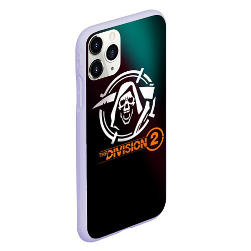 Чехол iPhone 11 Pro матовый The Division 2 Logo / 3D-Светло-сиреневый – фото 2