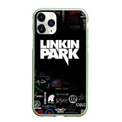 Чехол iPhone 11 Pro матовый LINKIN PARK, цвет: 3D-салатовый