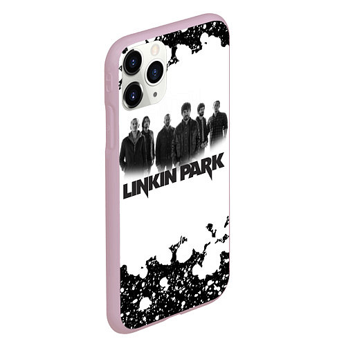 Чехол iPhone 11 Pro матовый LINKIN PARKспина / 3D-Розовый – фото 2