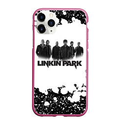 Чехол iPhone 11 Pro матовый LINKIN PARKспина, цвет: 3D-малиновый