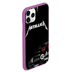 Чехол iPhone 11 Pro матовый Metallica, цвет: 3D-фиолетовый — фото 2