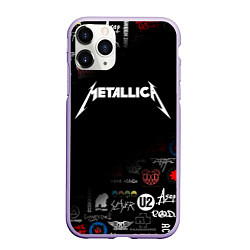 Чехол iPhone 11 Pro матовый Metallica, цвет: 3D-светло-сиреневый