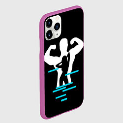 Чехол iPhone 11 Pro матовый Титан, цвет: 3D-фиолетовый — фото 2