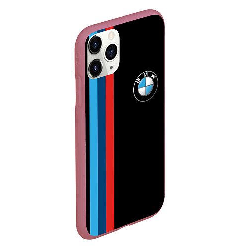 Чехол iPhone 11 Pro матовый BMW / 3D-Малиновый – фото 2