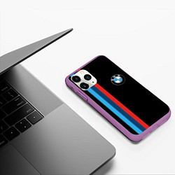 Чехол iPhone 11 Pro матовый BMW, цвет: 3D-фиолетовый — фото 2