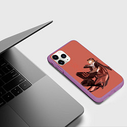 Чехол iPhone 11 Pro матовый Чуя Накахара, цвет: 3D-фиолетовый — фото 2