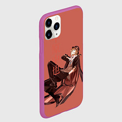 Чехол iPhone 11 Pro матовый Чуя Накахара, цвет: 3D-фиолетовый — фото 2