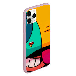 Чехол iPhone 11 Pro матовый Brawl stars vintage leon, цвет: 3D-розовый — фото 2