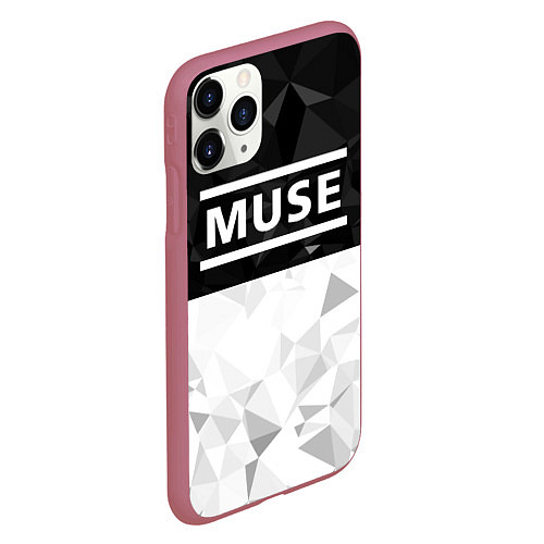 Чехол iPhone 11 Pro матовый Muse / 3D-Малиновый – фото 2