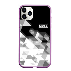 Чехол iPhone 11 Pro матовый Muse, цвет: 3D-фиолетовый