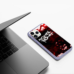 Чехол iPhone 11 Pro матовый My Chemical Romance, цвет: 3D-светло-сиреневый — фото 2