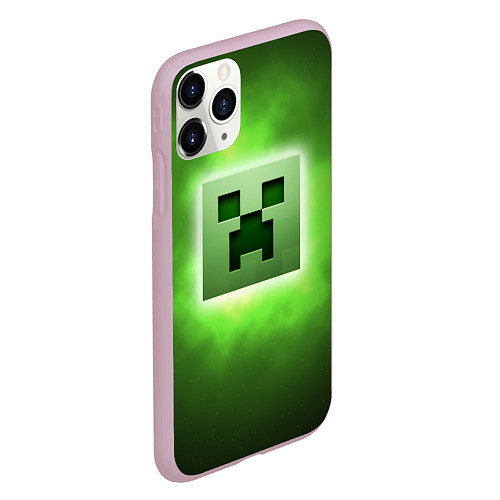 Чехол iPhone 11 Pro матовый MINECRAFT / 3D-Розовый – фото 2
