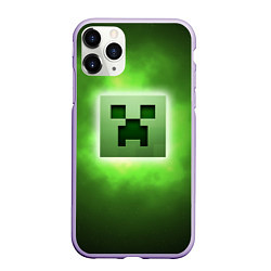 Чехол iPhone 11 Pro матовый MINECRAFT, цвет: 3D-светло-сиреневый