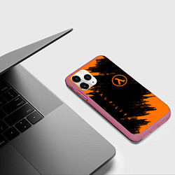 Чехол iPhone 11 Pro матовый HALF-LIFE, цвет: 3D-малиновый — фото 2