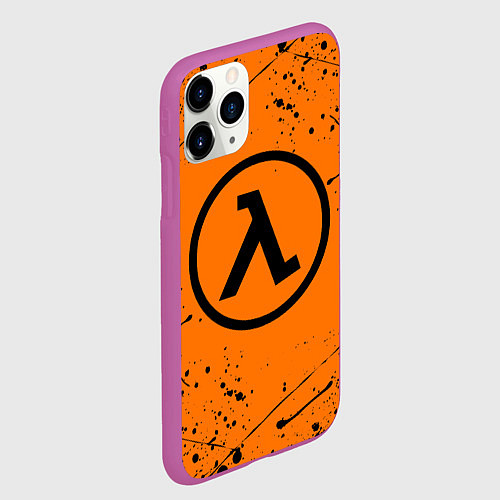 Чехол iPhone 11 Pro матовый HALF-LIFE / 3D-Фиолетовый – фото 2