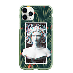 Чехол iPhone 11 Pro матовый Медуза Горгона, цвет: 3D-салатовый