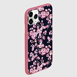 Чехол iPhone 11 Pro матовый Сакура, цвет: 3D-малиновый — фото 2