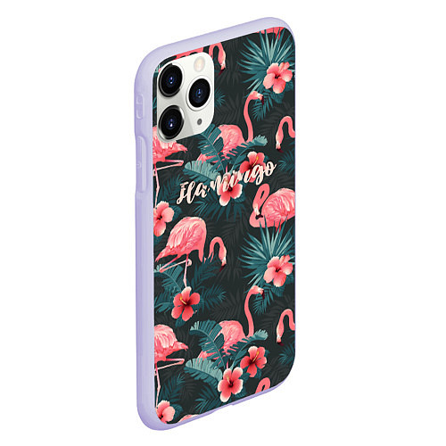 Чехол iPhone 11 Pro матовый Flamingo / 3D-Светло-сиреневый – фото 2