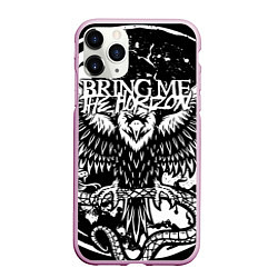 Чехол iPhone 11 Pro матовый Bring Me the Horizon, цвет: 3D-розовый