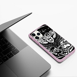 Чехол iPhone 11 Pro матовый Bring Me the Horizon, цвет: 3D-розовый — фото 2