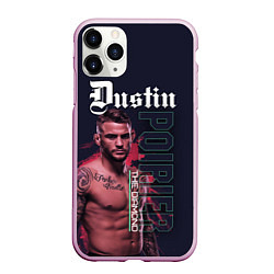 Чехол iPhone 11 Pro матовый Dustin Poirier, цвет: 3D-розовый