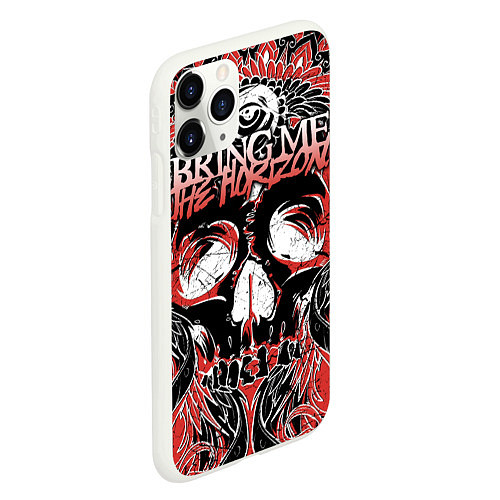 Чехол iPhone 11 Pro матовый Bring Me the Horizon / 3D-Белый – фото 2