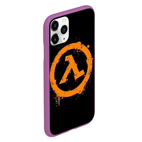 Чехол iPhone 11 Pro матовый HALF-LIFE / 3D-Фиолетовый – фото 2