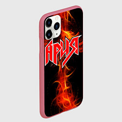 Чехол iPhone 11 Pro матовый Ария, цвет: 3D-малиновый — фото 2