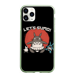 Чехол iPhone 11 Pro матовый TOTORO, цвет: 3D-салатовый