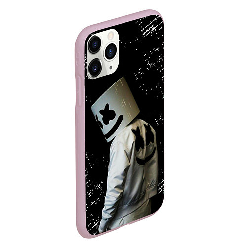 Чехол iPhone 11 Pro матовый Marshmello / 3D-Розовый – фото 2