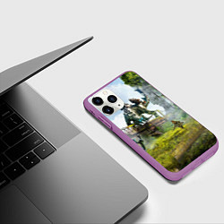 Чехол iPhone 11 Pro матовый HORIZON ZERO DAWN 2020, цвет: 3D-фиолетовый — фото 2