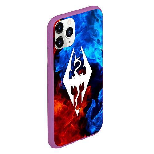 Чехол iPhone 11 Pro матовый THE ELDER SCROLLS / 3D-Фиолетовый – фото 2