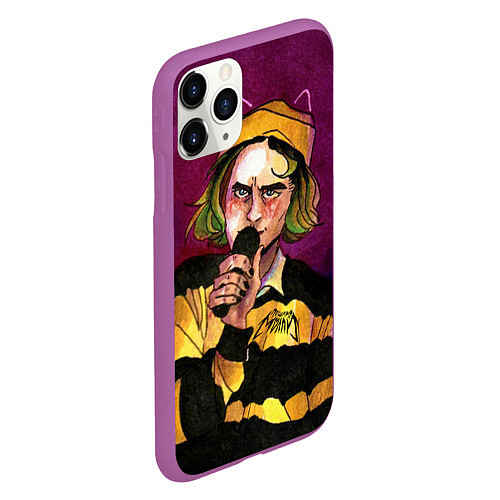 Чехол iPhone 11 Pro матовый Кирилл Бледный Пошлая Молли / 3D-Фиолетовый – фото 2