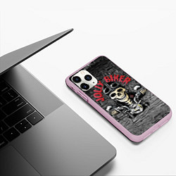 Чехол iPhone 11 Pro матовый Веселый байкер, цвет: 3D-розовый — фото 2