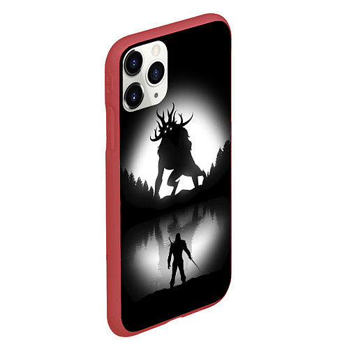 Чехол iPhone 11 Pro матовый ВЕДЬМАК / 3D-Красный – фото 2