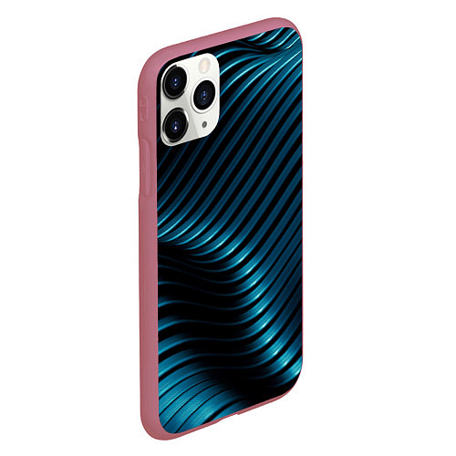 Чехол iPhone 11 Pro матовый Плавность, / 3D-Малиновый – фото 2