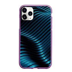Чехол iPhone 11 Pro матовый Плавность,, цвет: 3D-фиолетовый