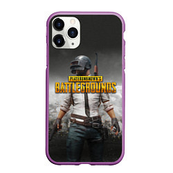 Чехол iPhone 11 Pro матовый PUBG, цвет: 3D-фиолетовый