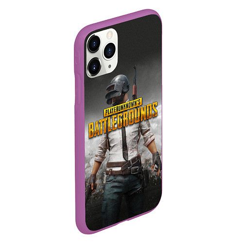 Чехол iPhone 11 Pro матовый PUBG / 3D-Фиолетовый – фото 2