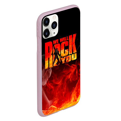 Чехол iPhone 11 Pro матовый Queen - We Will Rock You / 3D-Розовый – фото 2