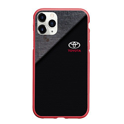 Чехол iPhone 11 Pro матовый TOYOTA CARBON