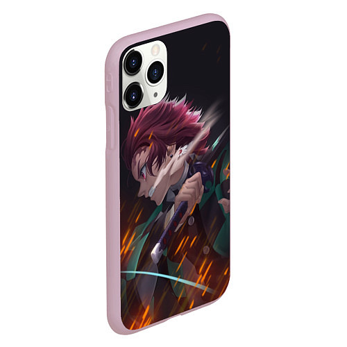 Чехол iPhone 11 Pro матовый KIMETSU NO YAIBA / 3D-Розовый – фото 2